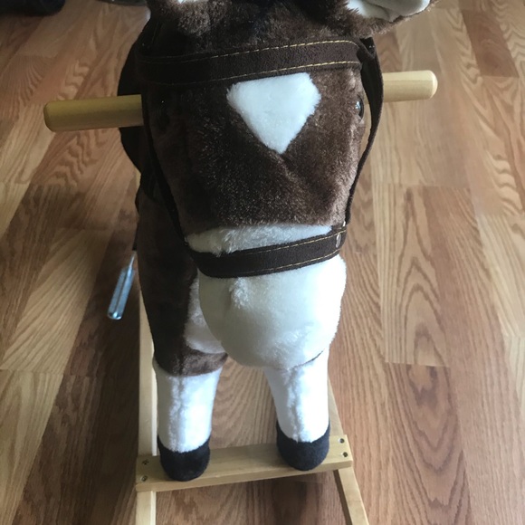 Musical rocking horse brown color for kids - Picture 4 of 6